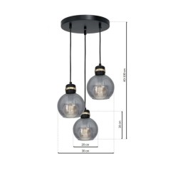 Lampa wisząca OMEGA BLACK/GOLD 3xE27 Lampa wisząca OMEGA BLACK/GOLD 3xE27