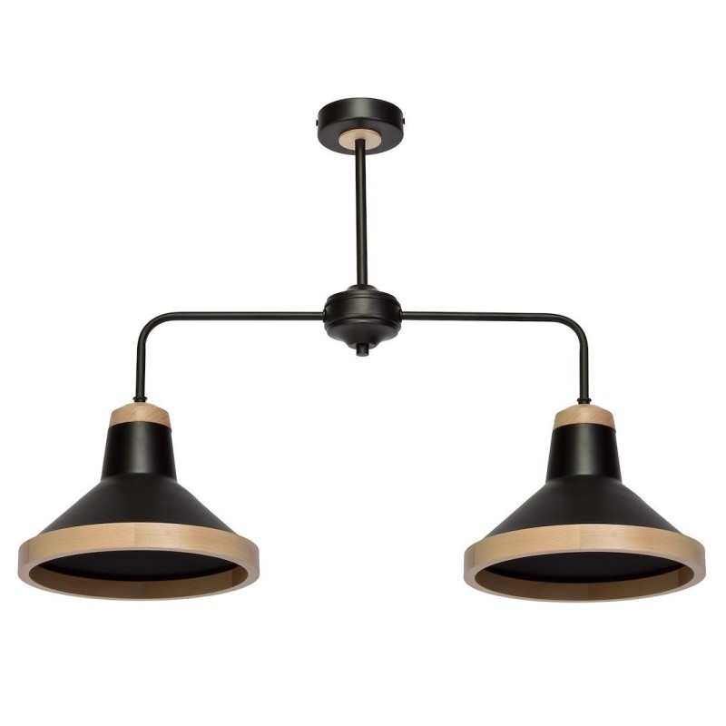 SALMA BLACK / WOOD Ceiling Lamp 2xE27 SALMA BLACK / WOOD Ceiling Lamp 2xE27