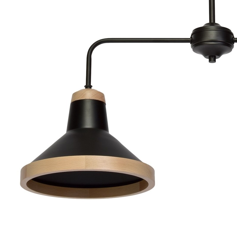 SALMA BLACK / WOOD Ceiling Lamp 2xE27 SALMA BLACK / WOOD Ceiling Lamp 2xE27