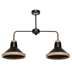 SALMA BLACK / WOOD Ceiling Lamp 2xE27 SALMA BLACK / WOOD Ceiling Lamp 2xE27