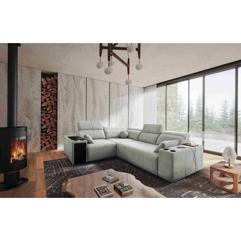 Milano II corner sofa with sleeping function – Woven Fabric, Verita 80 Verita 09 Milano II corner sofa with sleeping function – Woven Fabric, Verita 80 Verita 09