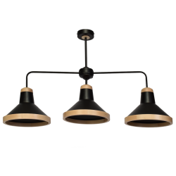 Ceiling lamp SALMA BLACK / WOOD 3xE27 Ceiling lamp SALMA BLACK / WOOD 3xE27