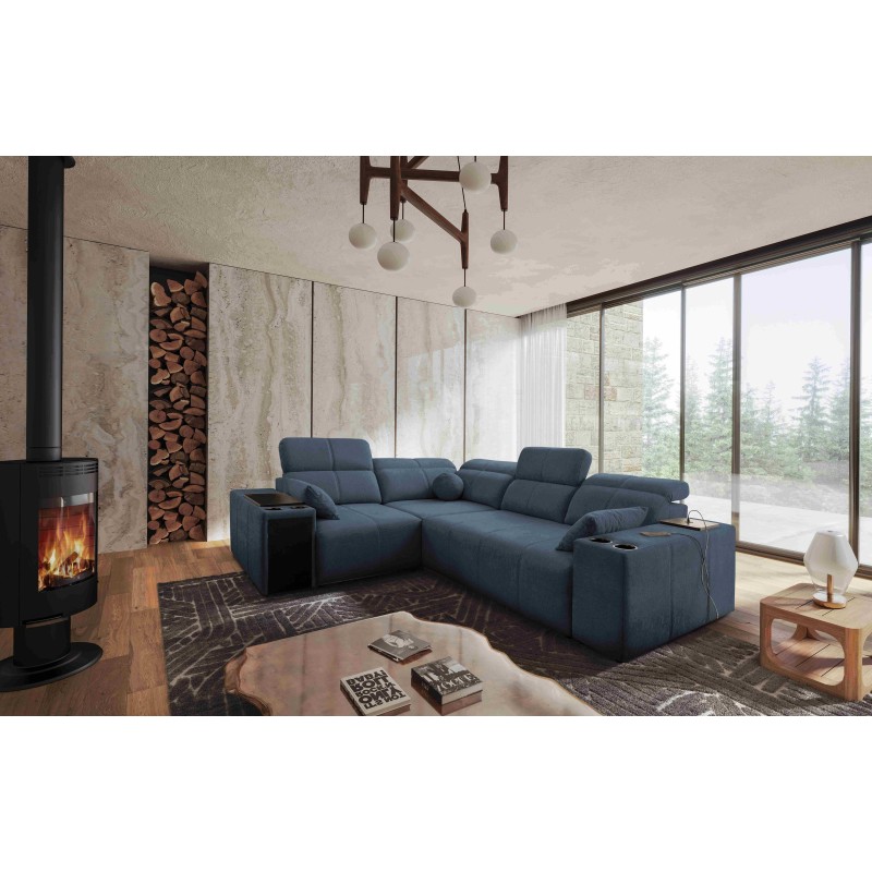Milano II Corner Sofa with Sleeping Function – Woven Fabric, Verita 76 Verita 09 Milano II Corner Sofa with Sleeping Function – Woven Fabric, Verita 76 Verita 09
