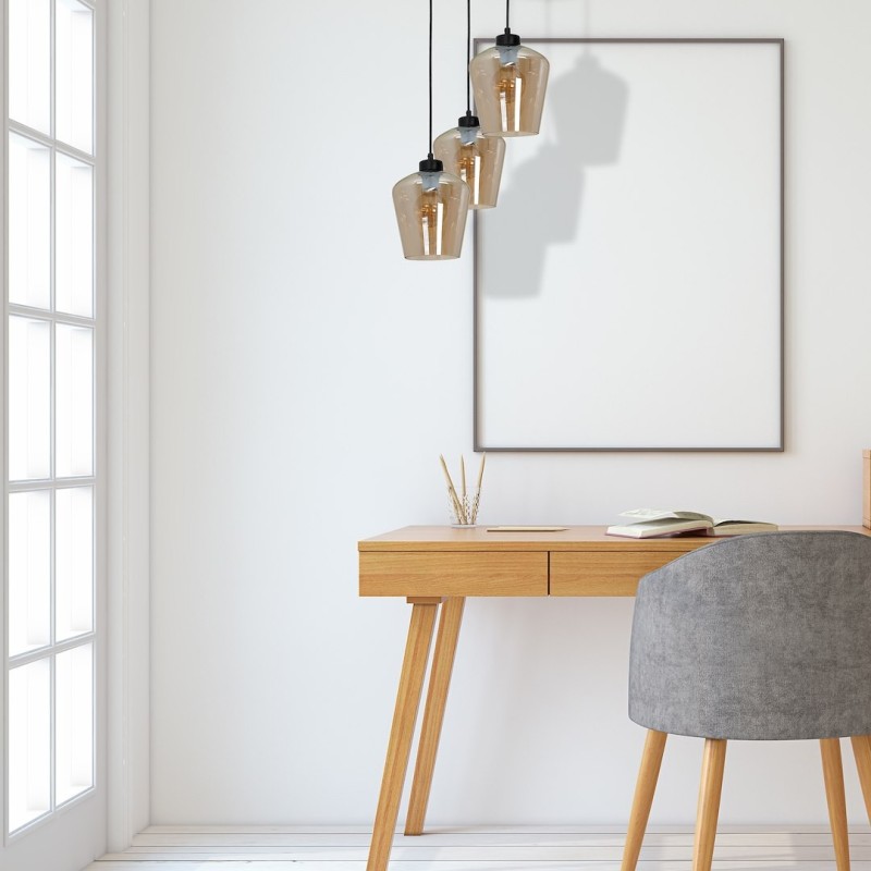 Lampa wisząca SANTIAGO AMBER 3xE27 Lampa wisząca SANTIAGO AMBER 3xE27