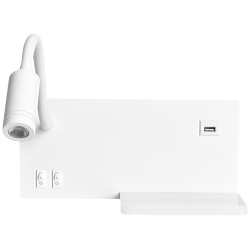 Lampa nocna z półką Shelf Led 4W+5W+2W lewa Biały Lampa nocna z półką Shelf Led 4W+5W+2W lewa Biały
