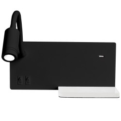 Lampa nocna z półką SHELF BLACK LED 4W+5W+2W Lampa nocna z półką SHELF BLACK LED 4W+5W+2W