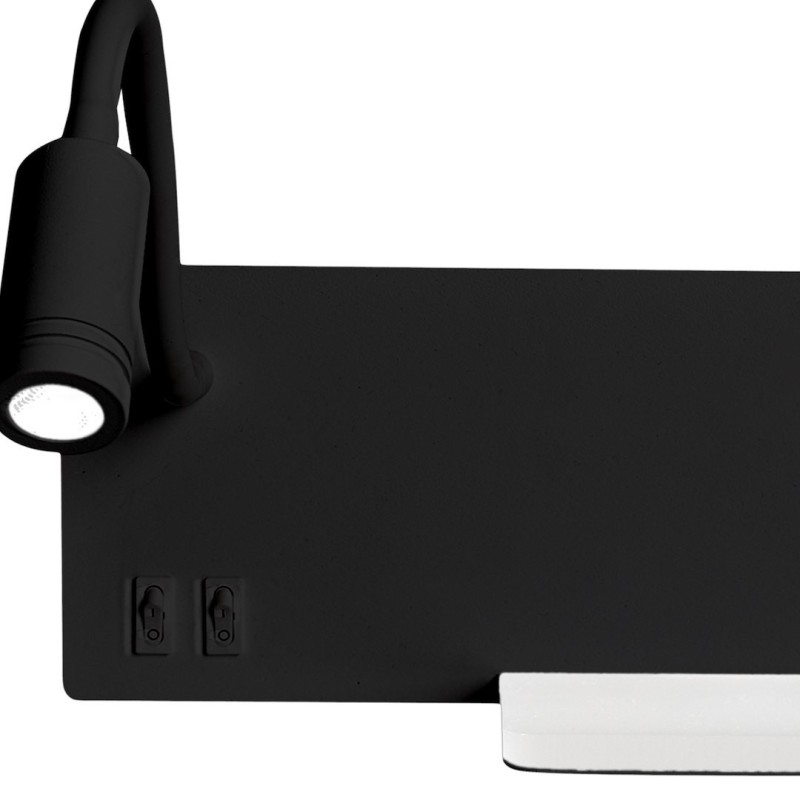 Lampa nocna z półką SHELF BLACK LED 4W+5W+2W Lampa nocna z półką SHELF BLACK LED 4W+5W+2W
