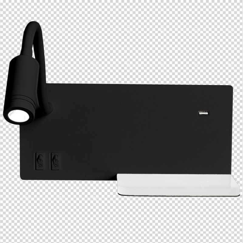 Lampa nocna z półką SHELF BLACK LED 4W+5W+2W Lampa nocna z półką SHELF BLACK LED 4W+5W+2W
