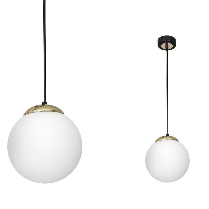 Hanging lamp SPARTA BLACK / GOLD 1xE27