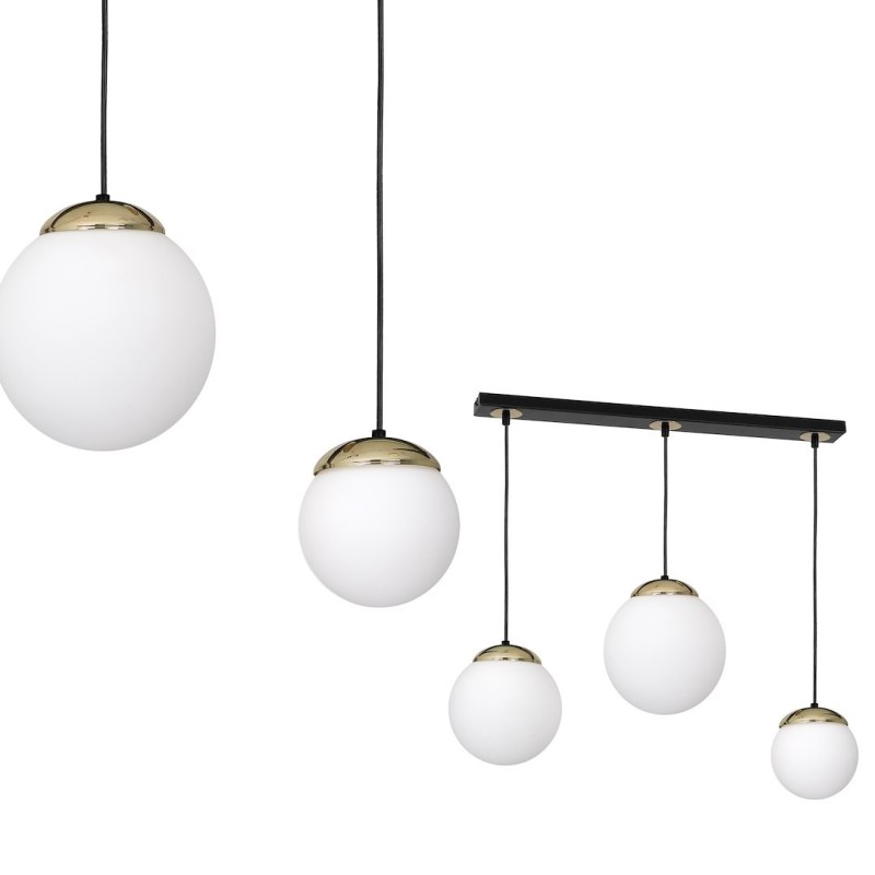 SPARTA BLACK / GOLD Pendant Lamp 3xE14