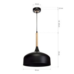 Lampa wisząca TAYLOR BLACK 1xE27 60W Lampa wisząca TAYLOR BLACK 1xE27 60W