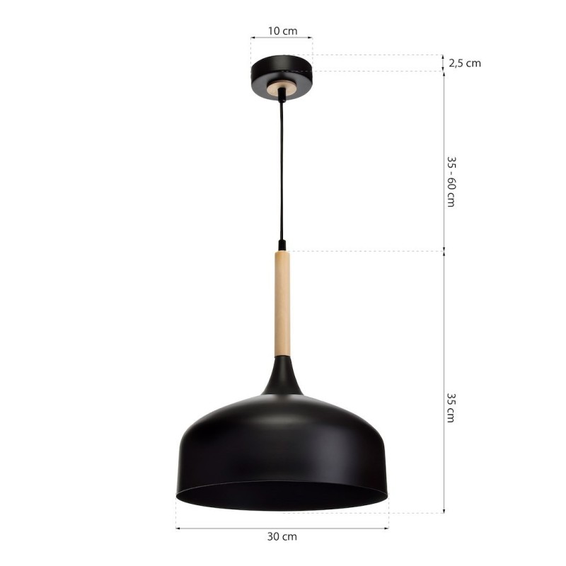 Lampa wisząca TAYLOR BLACK 1xE27 60W Lampa wisząca TAYLOR BLACK 1xE27 60W