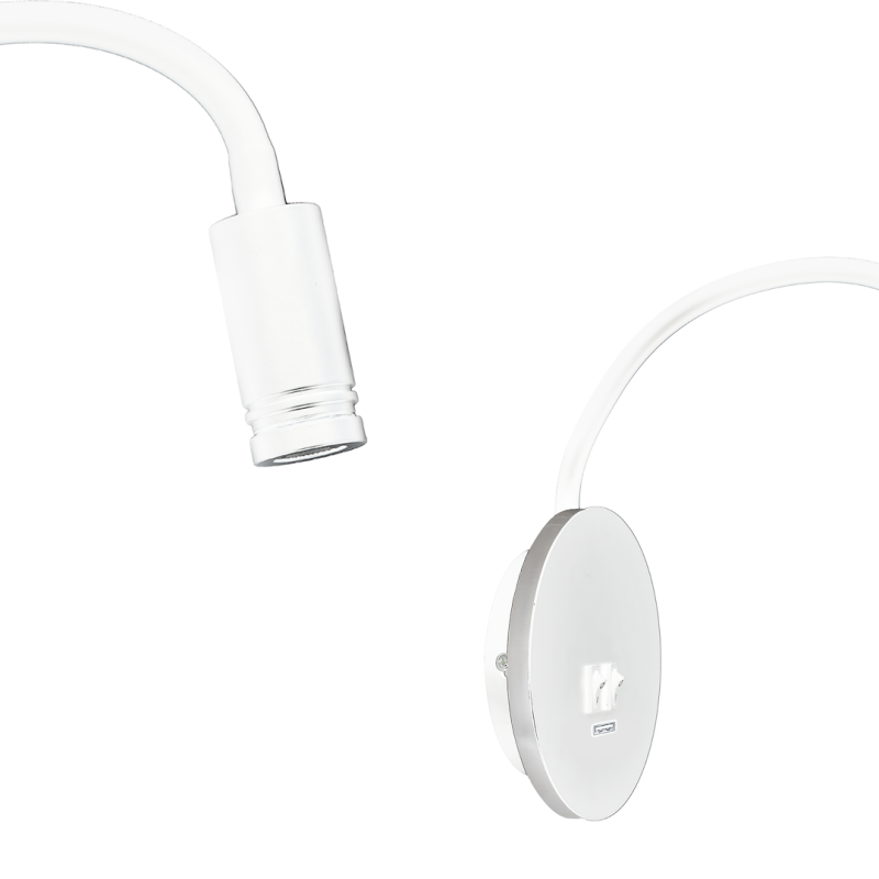Lampka nocna BASE 8W+2W WHITE Lampka nocna BASE 8W+2W WHITE