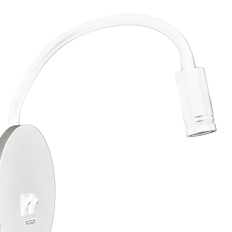 Lampka nocna BASE 8W+2W WHITE Lampka nocna BASE 8W+2W WHITE
