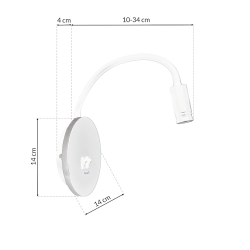 Lampka nocna BASE 8W+2W WHITE Lampka nocna BASE 8W+2W WHITE