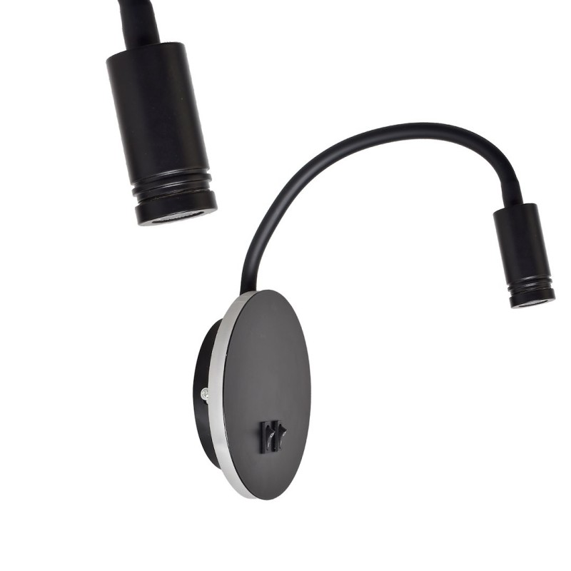 Lampka nocna BASE 8W+2W BLACK Lampka nocna BASE 8W+2W BLACK
