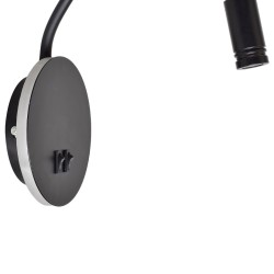 Lampka nocna BASE 8W+2W BLACK Lampka nocna BASE 8W+2W BLACK