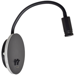 Lampka nocna BASE 8W+2W BLACK Lampka nocna BASE 8W+2W BLACK