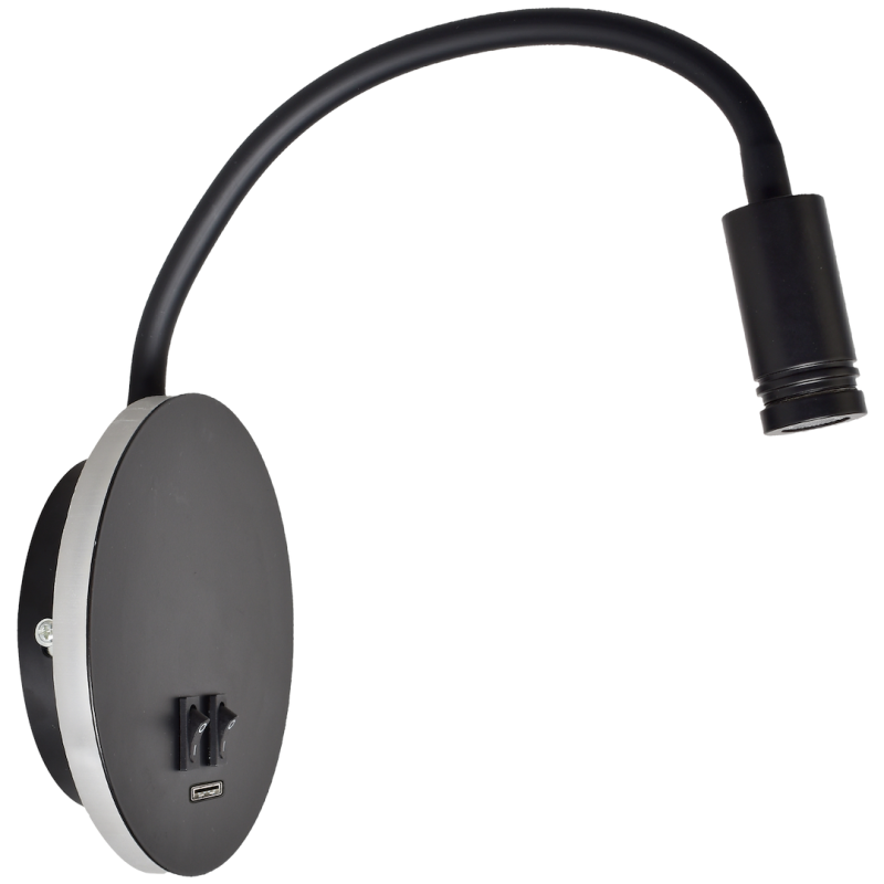 Lampka nocna BASE 8W+2W BLACK Lampka nocna BASE 8W+2W BLACK