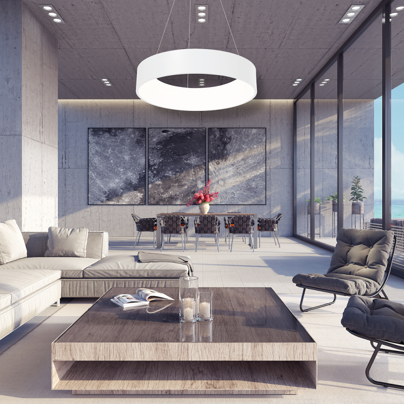 OHIO WHITE 40W LED Pendant Lamp 3000K-4000K OHIO WHITE 40W LED Pendant Lamp 3000K-4000K