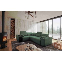 Milano II corner sofa with sleeping function – Woven, Verita 75 Verita 09