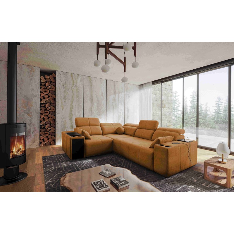 Milano II Corner Sofa with Sleeping Function – Woven Fabric, Verita 54 Verita 09 Milano II Corner Sofa with Sleeping Function – Woven Fabric, Verita 54 Verita 09
