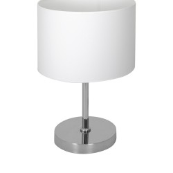 Lámpara de mesa CASINO WHITE/CHROME 1xE27 Lámpara de mesa CASINO WHITE/CHROME 1xE27