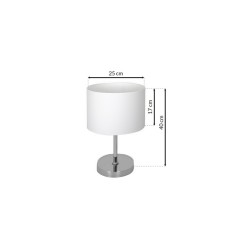 Lampka stołowa CASINO WHITE/CHROME 1xE27 Lampka stołowa CASINO WHITE/CHROME 1xE27