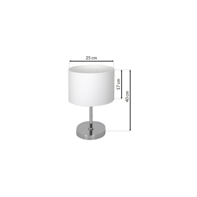 Lampka stołowa CASINO WHITE/CHROME 1xE27 Lampka stołowa CASINO WHITE/CHROME 1xE27