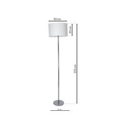 Standing Lamp Casino 1xE27 White / Chrome Standing Lamp Casino 1xE27 White / Chrome