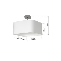 Lampa podsufitowa Napoli 1xE27 Biały / Chrom Lampa podsufitowa Napoli 1xE27 Biały / Chrom