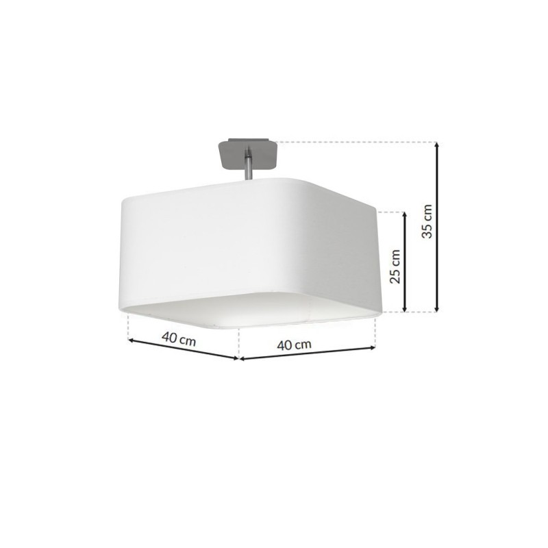 Lampa podsufitowa Napoli 1xE27 Biały / Chrom Lampa podsufitowa Napoli 1xE27 Biały / Chrom