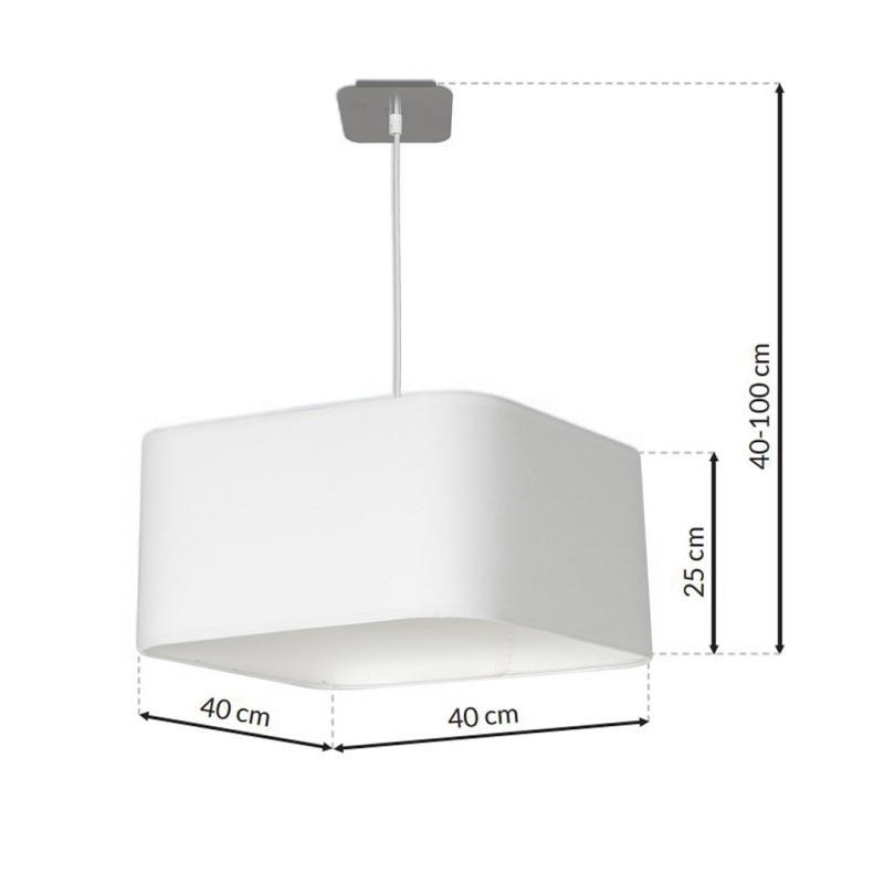 Lampa wisząca NAPOLI WHITE/CHROME 1xE27 Lampa wisząca NAPOLI WHITE/CHROME 1xE27