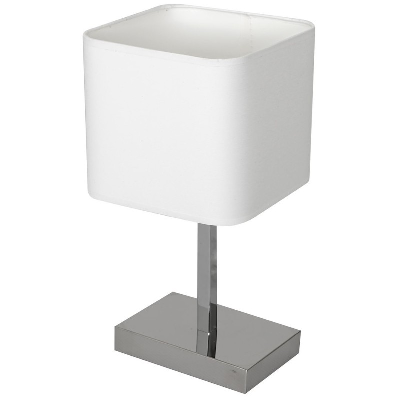 Lampka stołowa NAPOLI WHITE/CHROME 1xE27 Lampka stołowa NAPOLI WHITE/CHROME 1xE27