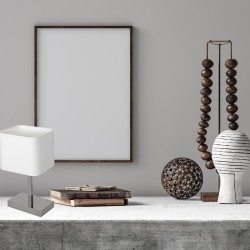 Настільна лампа NAPOLI WHITE/CHROME 1xE27 Настільна лампа NAPOLI WHITE/CHROME 1xE27