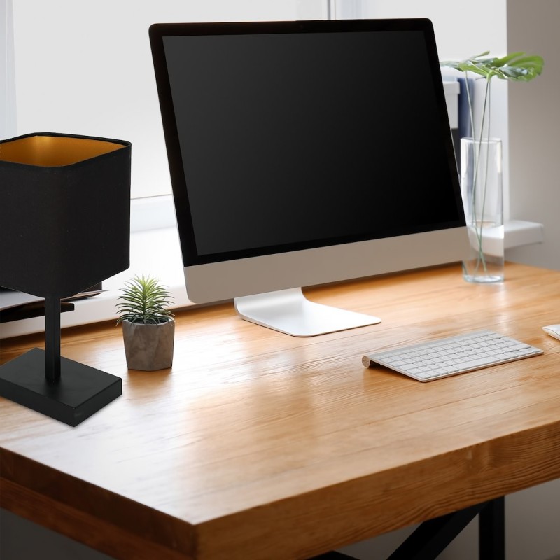 Lámpara de mesa NAPOLI BLACK/GOLD 1xE27 Lámpara de mesa NAPOLI BLACK/GOLD 1xE27