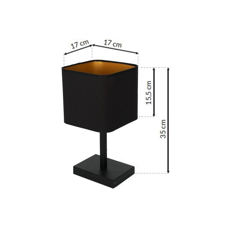 Lampka stołowa NAPOLI BLACK/GOLD 1xE27 Lampka stołowa NAPOLI BLACK/GOLD 1xE27