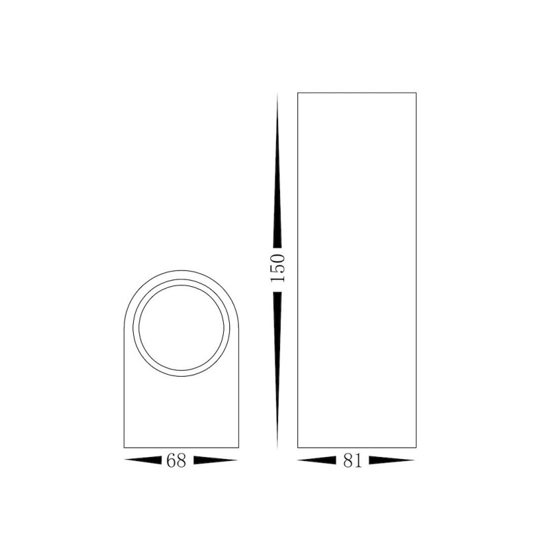 Ovalis Outdoor Wall Light 1xGU10 IP44 Ovalis Outdoor Wall Light 1xGU10 IP44