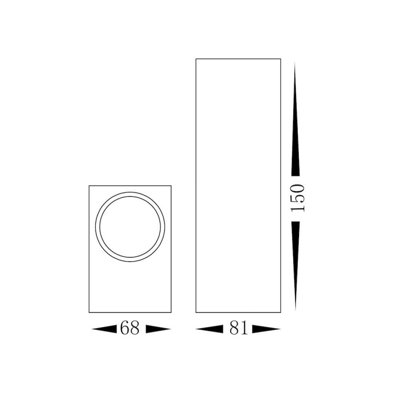 Garden Wall Light BOKA 2xGU10 IP44 Garden Wall Light BOKA 2xGU10 IP44