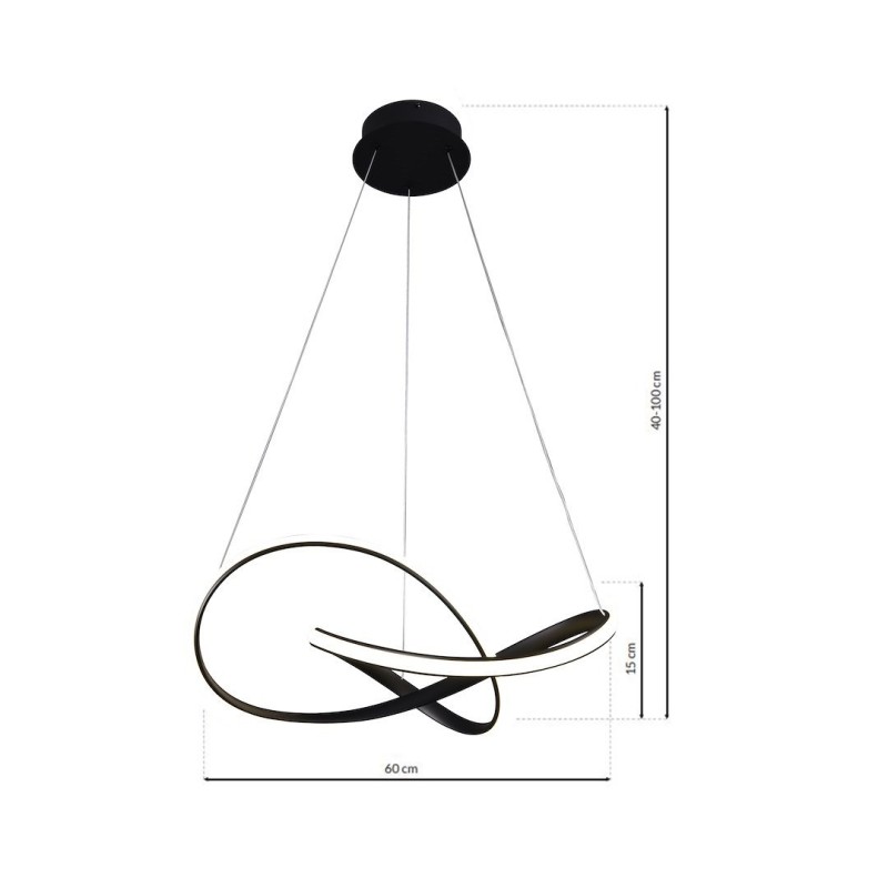 LAMPA WISZĄCA CAPPIO BLACK 36W LED LAMPA WISZĄCA CAPPIO BLACK 36W LED