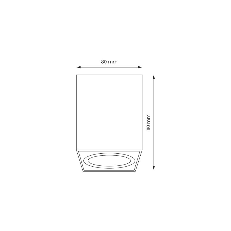 Bima Square Black Spot 1xGU10 Bima Square Black Spot 1xGU10