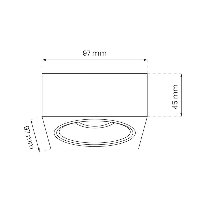 Bali Square White Recessed Fixture Bali Square White Recessed Fixture