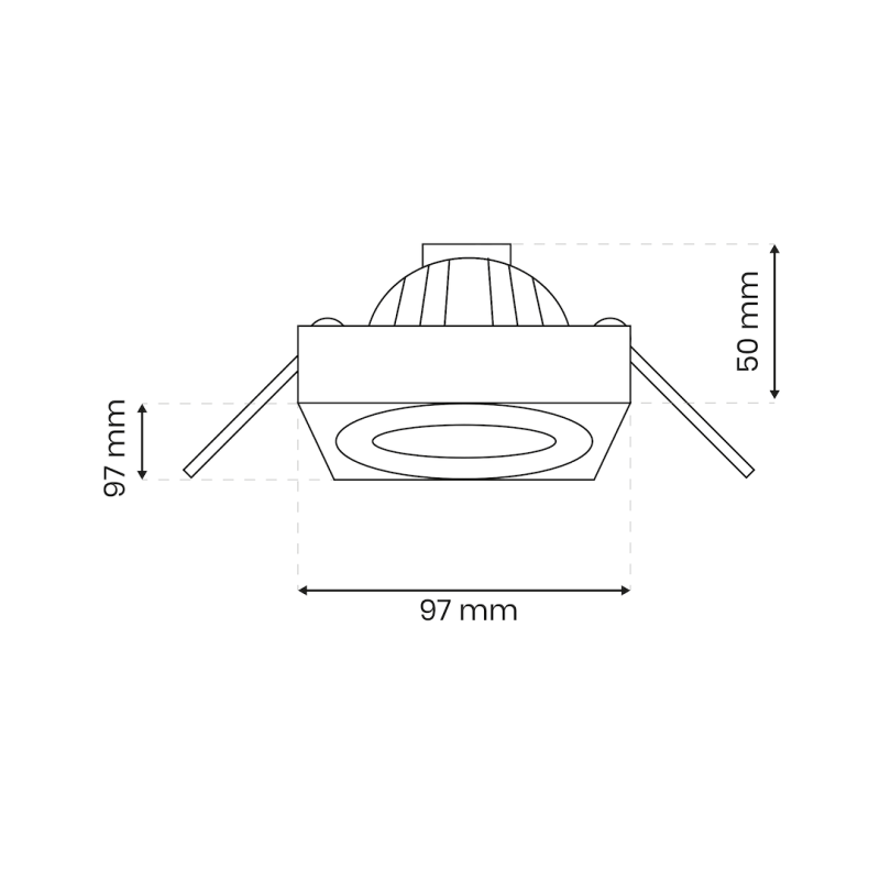 Nusa Square Black Recessed Frame Nusa Square Black Recessed Frame
