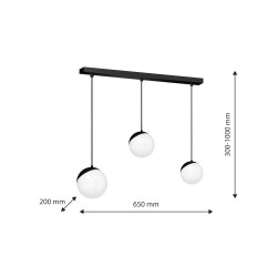 Lampa wisząca SFERA BLACK 3xE14 Lampa wisząca SFERA BLACK 3xE14