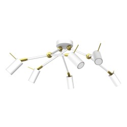 Lampa sufitowa Iris 6x mini GU10 Biały/Złoty