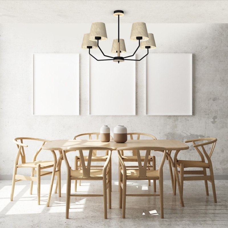 Lampa wisząca ETNA Black 5xE27 Lampa wisząca ETNA Black 5xE27