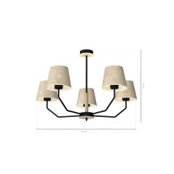Lampa wisząca ETNA Black 5xE27 Lampa wisząca ETNA Black 5xE27