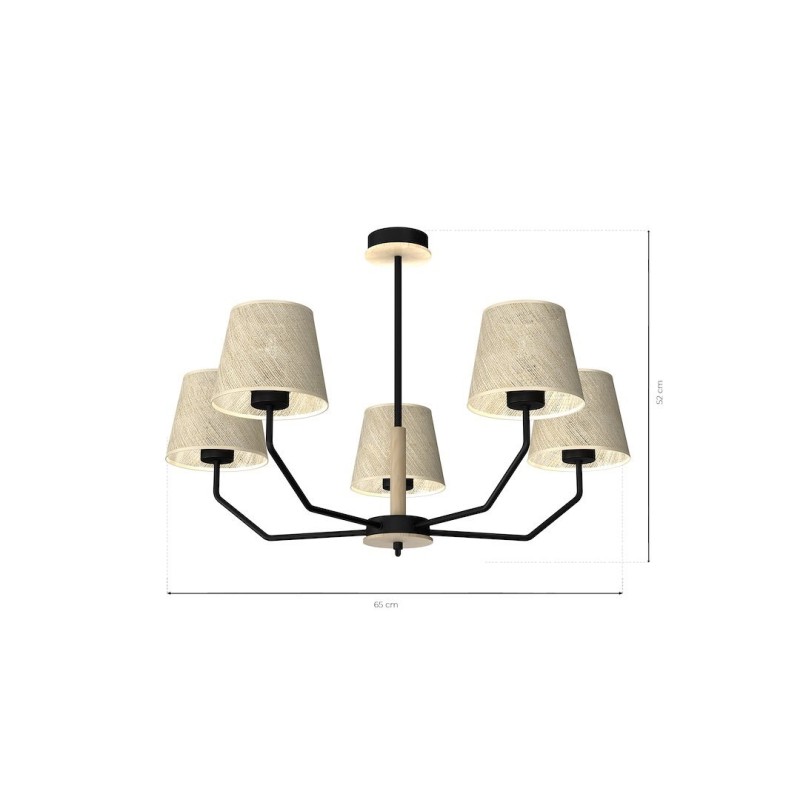 Lampa wisząca ETNA Black 5xE27 Lampa wisząca ETNA Black 5xE27