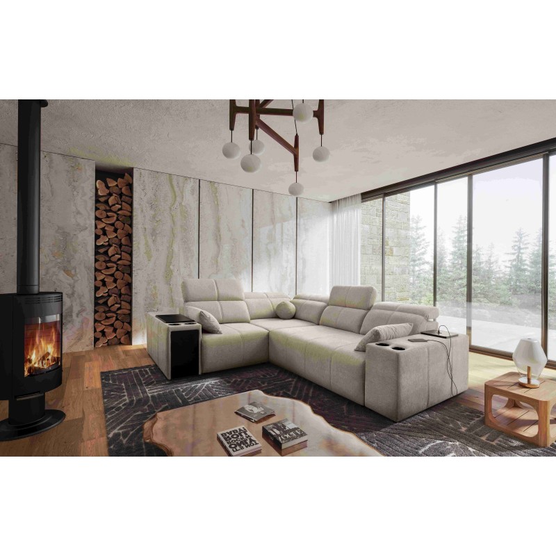 Milano II corner sofa with sleeping function – Woven, Verita 09 Verita 09 Milano II corner sofa with sleeping function – Woven, Verita 09 Verita 09