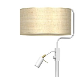 Lampa podłogowa Marshall 1xE27 + 1x mini GU10 Biały / Rattan Lampa podłogowa Marshall 1xE27 + 1x mini GU10 Biały / Rattan